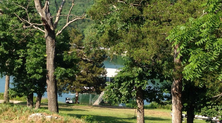 This is Cabin 110 and the view from the deck.
