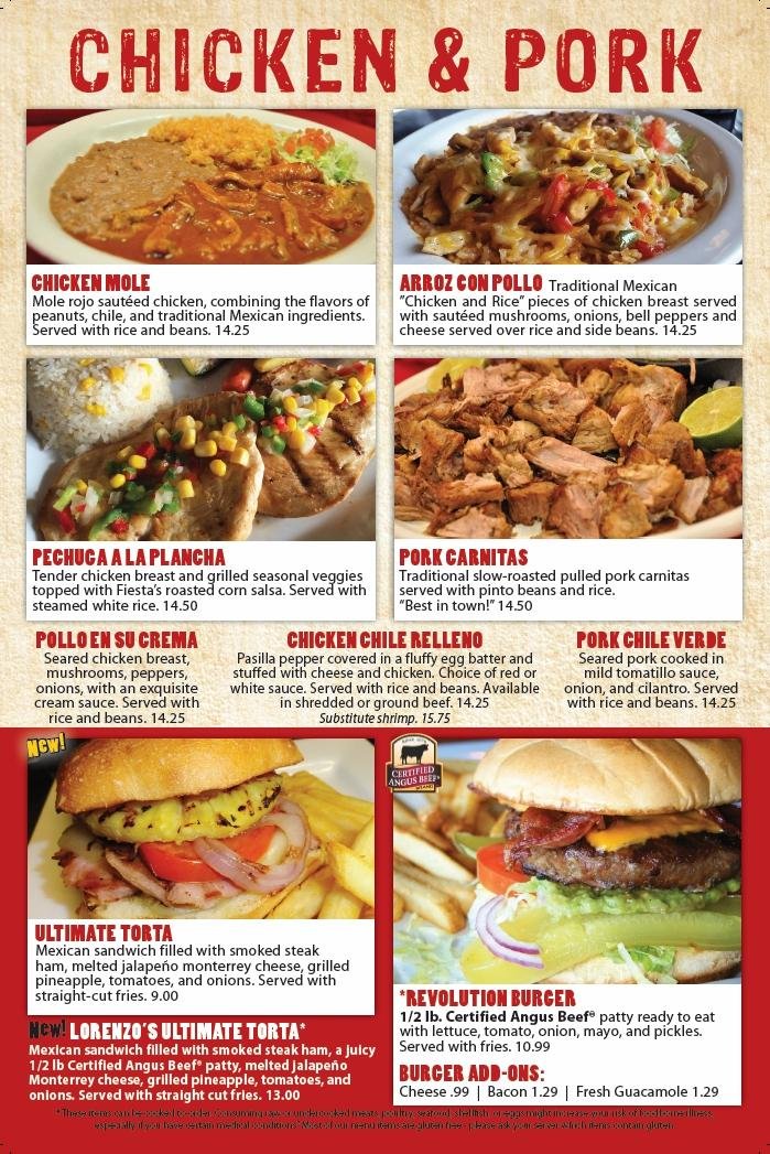 FIESTA MEXICAN RESTAURANT, Kennewick - 8524 W Gage Blvd - Menu, Prices ...