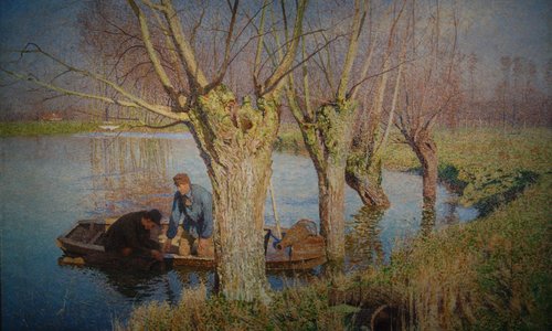 Emile Claus: La levée de nasses. Detail