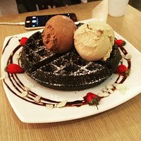Charcoal waffle