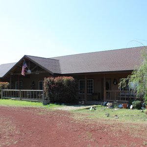 The main lodge, registration area and guest dining room