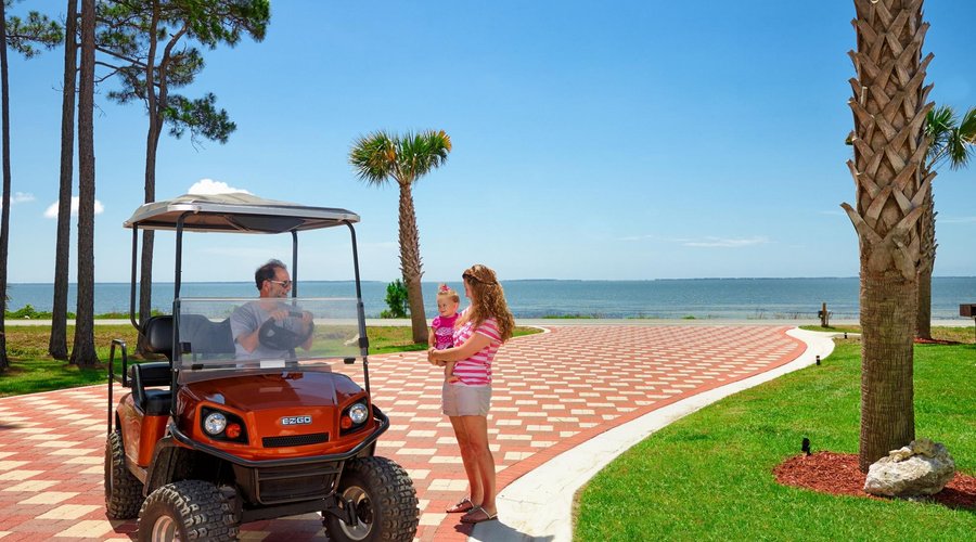 Taking a walk at Coastline RV