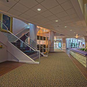 Kellogg Conference Hotel At Gallaudet University in Washington DC, image may contain: Staircase, Flooring, Floor, Lighting