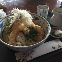 海老餅ぶっかけうどん