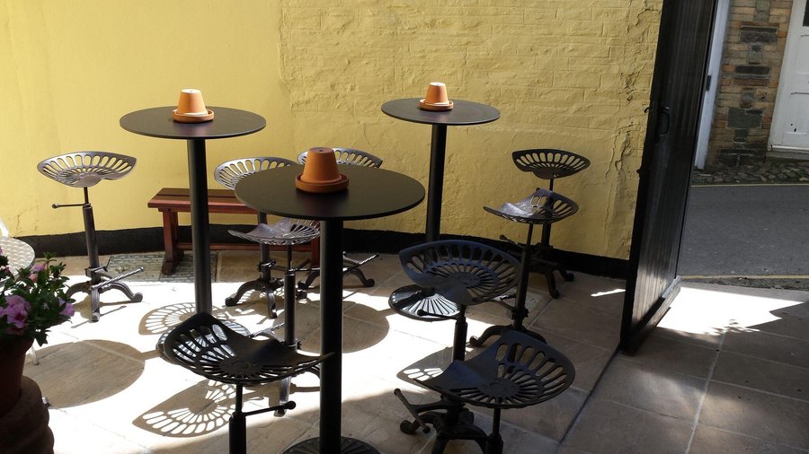 The newly created courtyard