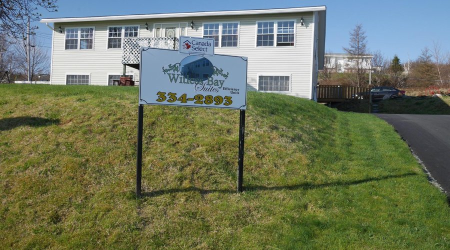 the property from the main road