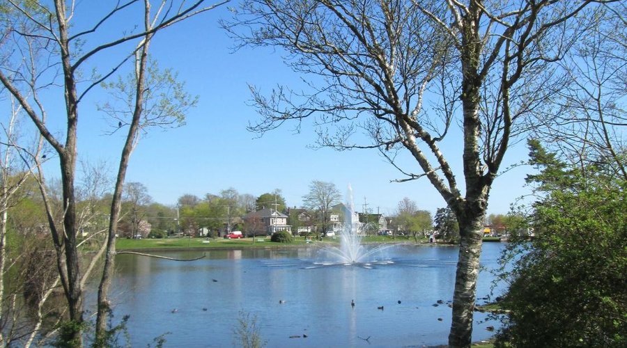 Looking at the fountain