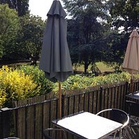 Relaxed cafe-style overlooking Northway gardens. Big variety of delicious freshly made food - ca