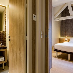 Hotel de Lille in Paris, image may contain: Interior Design, Indoors, Sink, Wood