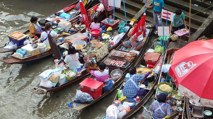 Rose Garden & Amphawa Floating Market One Day Tours - Space Bus image