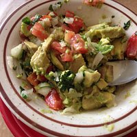 Chimichangas and the avocado dip... Yum!