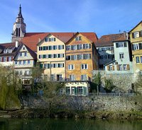 Zimmertheater von der Neckarinsel aus gesehen