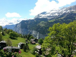 Wengen Village, Berner Oberland, Suíça quebra-cabeça em Quebra