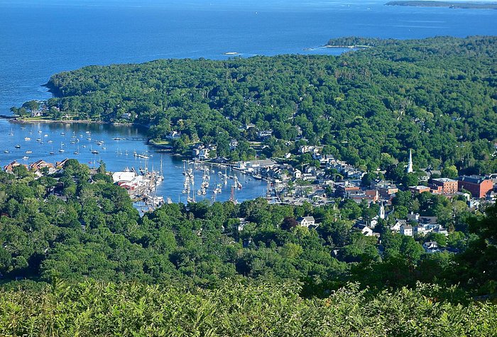 View of Camden Harbor from Mt. Battle