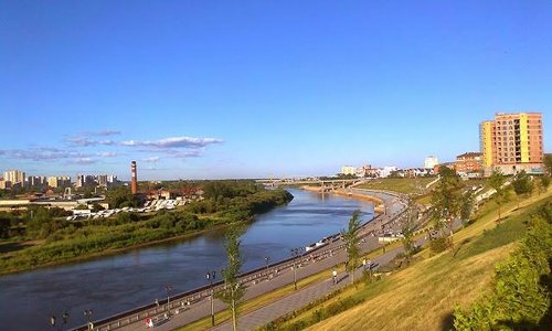 Вид с моста на город