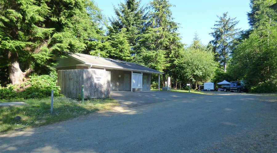 Back area rest rooms and laundry