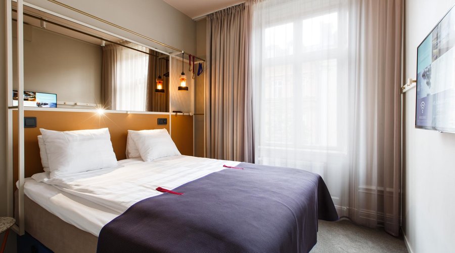 Scandic room view - all rooms with double bed