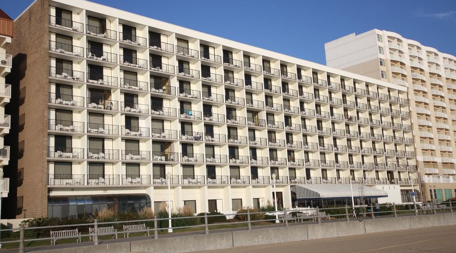 Beach side of building