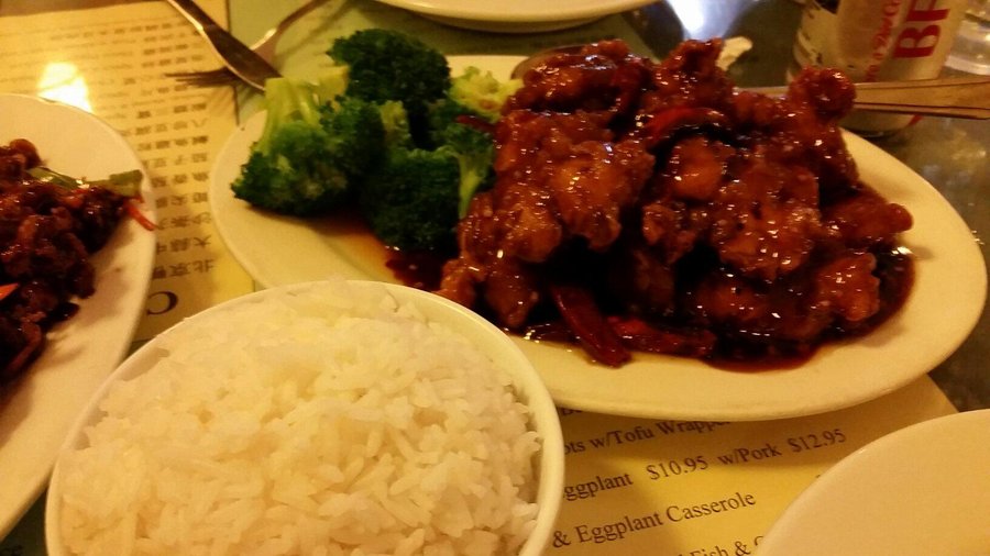 Crispy Hot Beef and General Tso's Chicken