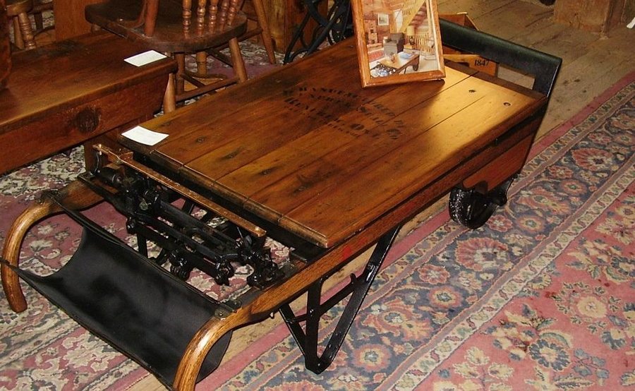 Renfrew Grainscale makes a unique coffee table.