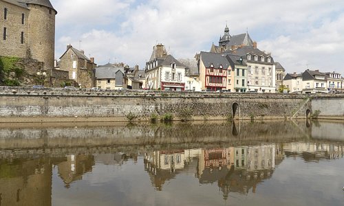 reflections in the river Mayenne
