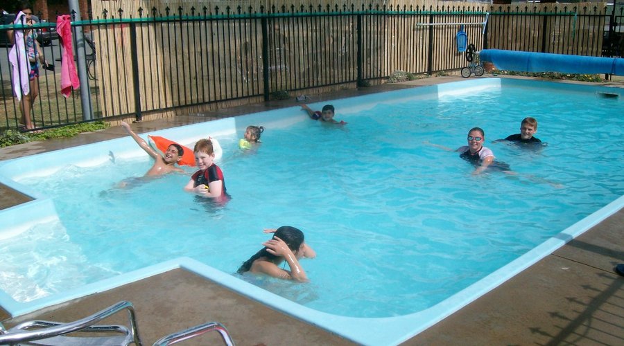 Fully heated pool during summer months