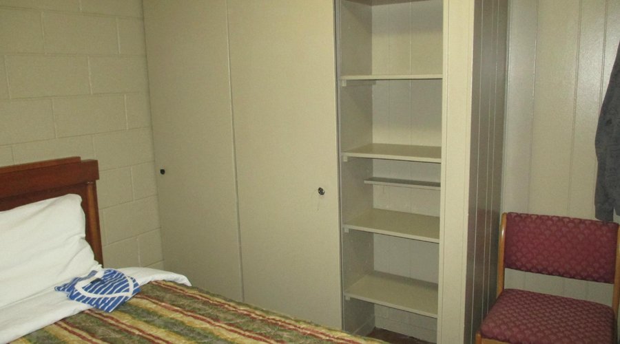 cupboard space, lots, and there was a chest of drawers