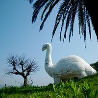 2015.04 公園入口の恐竜が目印