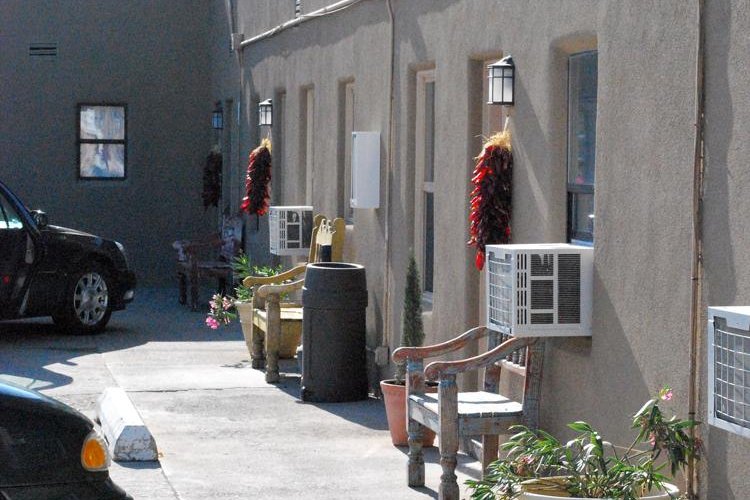 Outside the rooms