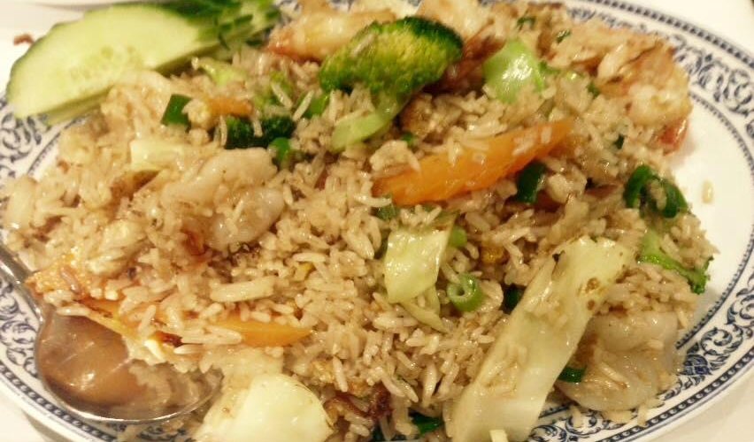 Slightly oily Prawn Fried Rice