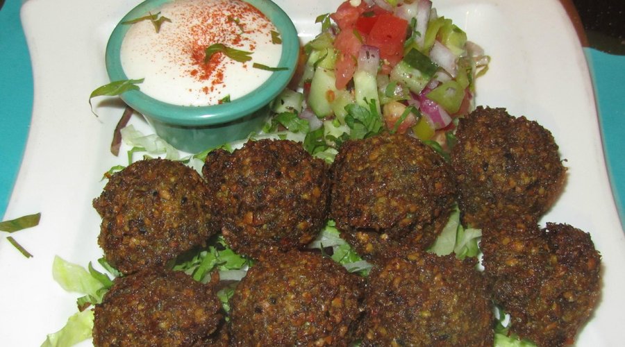 Falafel with Tahini Sauce and Salad