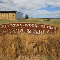 Greytown-Woodside half-way point sign