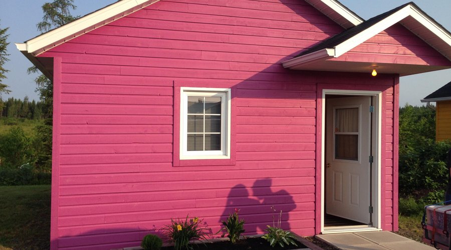 This is the purple cabin we stayed in.