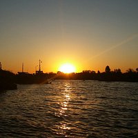 Podemos apreciar um belíssimo pôr -do-sol
