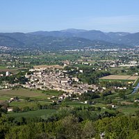 Bevagna vista dall'alto