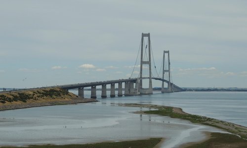 Storebæltsbroen seen from Sprogø