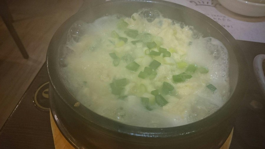 Hot dinner and steam egg