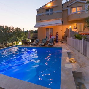 Swimming pool and house from outside