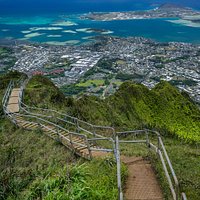 The Haiku Stairs from the Top of the CCL Building