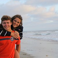 Having fun at Cardiff Beach!