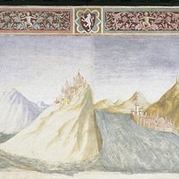 Paesaggio di Veszprèm di Masolino da Panicale e Lorenzo di Pietro detto il Vecchietta (1435)