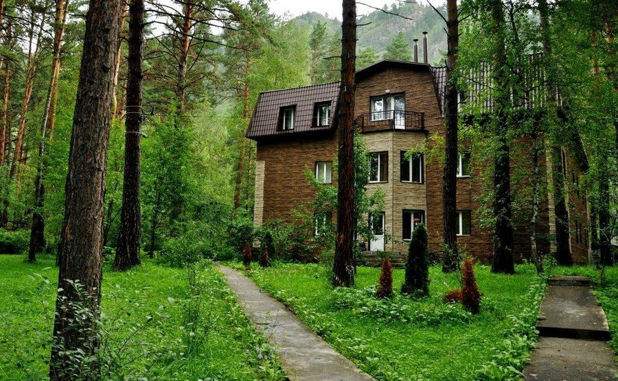 hotel building in the gardens
