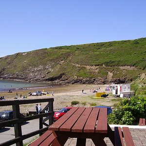 Looking over to Nolton Haven Beach from Mariners Inn