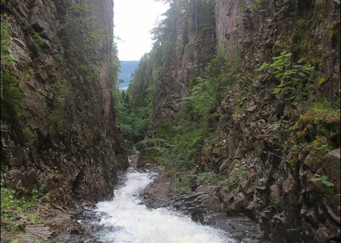 Looking down along the canyon