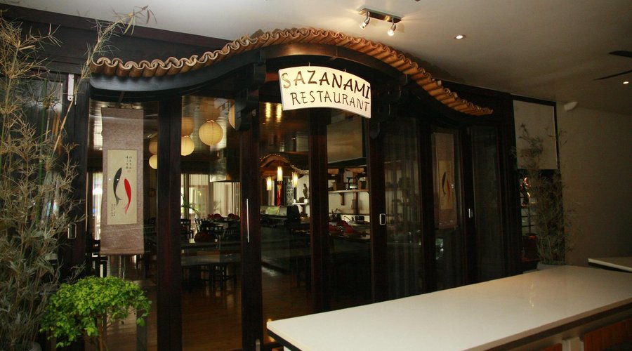 Enter to dine at the Sazanami Restaurant