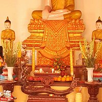 Buddha inside of pagoda