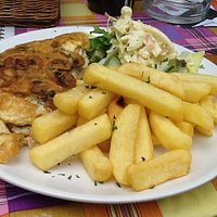 Mushroom omelette & chips ......only €5