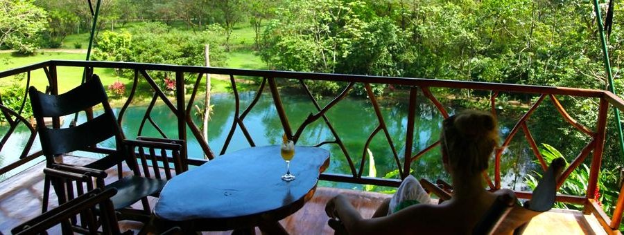 Rocking chairs on the porch of a Luxury Safari Tent