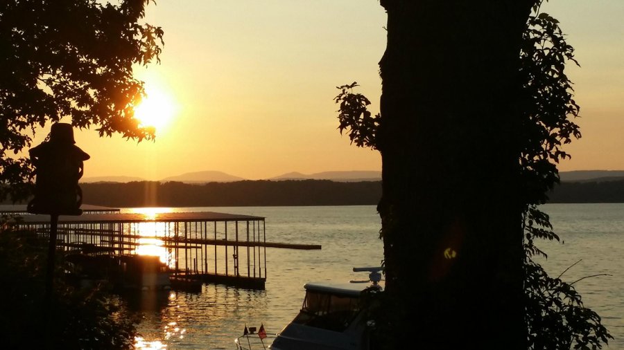 view from dinner at the Mad Moose Grille (on site)