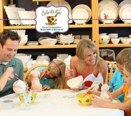 Drop by a pottery painting studio or take home a kit